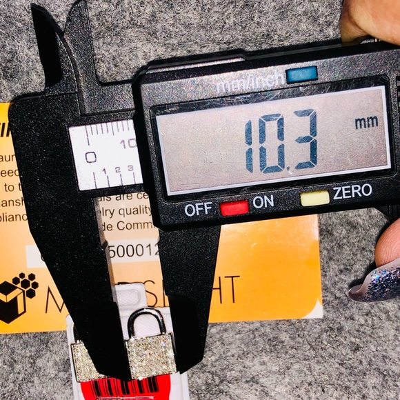 Custom made real diamond lock earrings .65ct natural diamonds NOT CZ best gift - Picture 5 of 7